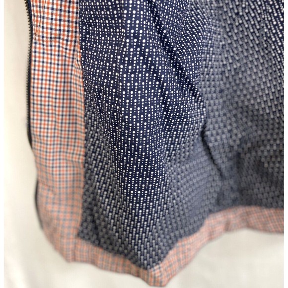 Roxy Hooded Jacket Juniors Size XL Plaid Full Zip Navy Blue Red Cinchable Tie - Picture 6 of 15